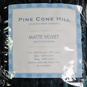 Pine Cone Hill Green Matte Velvet Pillow Shams